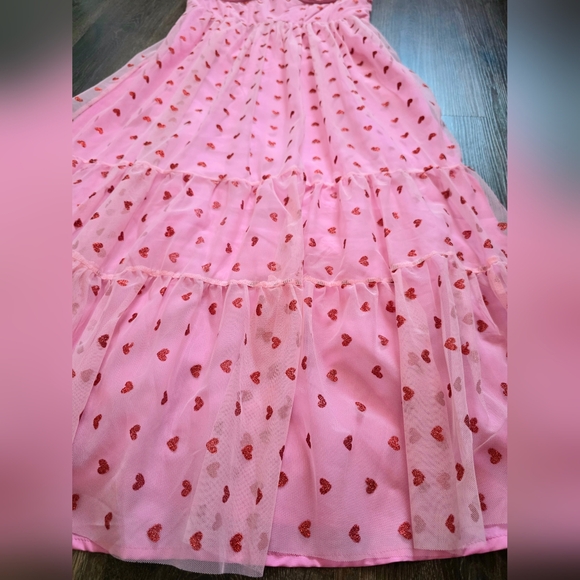 Betsey Johnson Pink Heart Tulle Tiered Dress - Picture 5 of 12